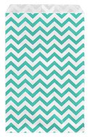 100 Bags Flat Plain Paper or Patterned Bags for Candy, Cookies, Merchandise, pens, Party Favors, Gift Bags (Teal, 4" x 6")