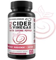 100% Organic Apple Cider Vinegar Capsules with Mother, Cayenne Pepper & Bioperene® - Raw Unfiltered & Unpasteurized for Immune System, Metabolism, Detox