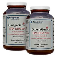 Metagenics OmegaGenics EPA-DHA 500 120 Enteric Coated Softgels (Formerly EPA-DHA Extra Strength) - TwinPak