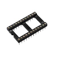 uxcell 10pcs 2.54mm Pitch 15.24mm Row Pitch 2 Row 24 Round Pins Soldering DIP IC Chip Socket Adaptor