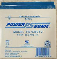 Power-Sonic PS-6360F2  6V 36.0 Ah F2 Terminals