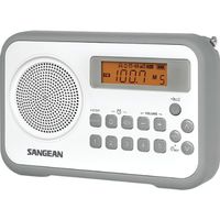 Sangean Digital Compact AM/FM Dual Alarm Clock Radio with Built-in Speaker & Large Easy to Read Backlit Display