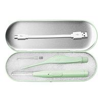 Flashlight Earpicks Anself Ear Wax Removal Tools with LED Light Ear Spoon Tweezers Ear Cleaner for Baby Ear Health Care Ear Cleaning Tool with Case