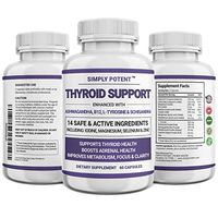 Thyroid Support & Adrenal Support Supplement, 2 in 1 Herbal Formula w/Iodine, B12, L-Tyrosine, Ashwagandha, Schisandra for Energy, Metabolism, Weight Loss, Cortisol Balance, Stress & Fatigue Relief