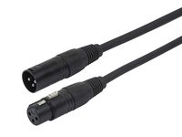 Monoprice AES/EBU Cable - 1.5 Meter - Black | 22AWG Twisted Conductors With Copper Braid And Aluminum Foil Shielding, Cable + 3-Pin DMX Connector, 5ft