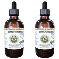 Chinese Licorice Alcohol-Free Liquid Extract, Chinese Licorice (Glycyrrhiza Uralensis) Root Glycerite Hawaii Pharm Natural Herbal Supplement 2x2 oz