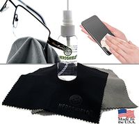 Leader Liquid Lens Cleaner for Eyeglass and Cell Phone Kit 1.7oz, Includes 2 Microfiber Cloths, Travel Size