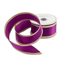 Caspari Solid Purple & Gold Ribbon - Three 27 Ft. Spools