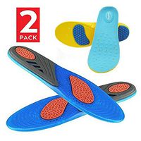 US-DXB Shoes Insoles Foot Care for Plantar Fasciitis Orthopedic Massaging Shoe Inserts Shock Absorption Shoe pad Unisex (2 Pairs, US Size）