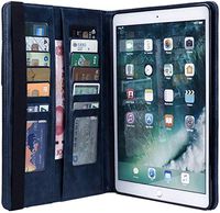 Jennyfly iPad Mini 5 Case,PU Leather Smart Auto Wake/Sleep Smart Case Built-in Pencil Slot and Card Slots Hand Free Stand Easy Viewing Protective Cover for 2019 7.9 inch iPad Mini 5 - Blue