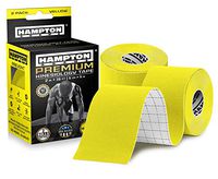 (2 Pack) Premium Kinesiology Tape | Athletic Tape Supports & Protects Muscles, Knees, Shoulders & Plantar Fasciitis | Waterproof & Hypoallergenic | Uncut Kinesio Tape (Yellow)