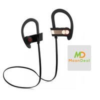 Wireless Sport Bluetooth Headset, Lightweight, Sweatproof, EarHook, for Running, Talking & Listening for BLU Studio 5.0 II PLUS GIFT [Protective Hard Carry Case&Screen Cleaner] - Gold