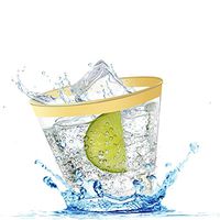 Moviltex 100 Pack 9oz Plastic Disposable Cups - Elegant Party Rimmed Glasses with Metallic Trim - BPA-Free, Non-Toxic, Eco-Friendly, Fancy Glassware Alternative for Wine & Champagne (Gold)