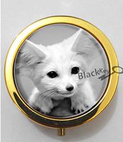 BlackKey Animal Fox 3-Compartment Decorative Pocket Gift Box Case Organizer for Pill, Color 2 -412