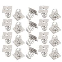 uxcell 20 Pcs Silver Tone Metal Battery Spring Plate Set for AAAA Batteries NEG Spring