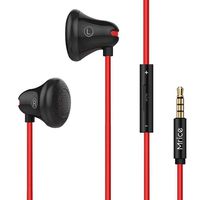 Wired Earpbuds, 3.5 mm Premium Corded Earphones with Microphone for iOS and Android (E100A) - Black