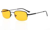 Eyekepper 97% Blue Light Blocking Readers-Half Rim Better Sleep Computer Reading Glasses-Memory Titanium Men Women, Dark Orange Tinted Lens(Black, 2.00)