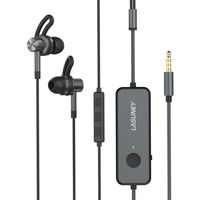 Lasuney Active Noise Cancelling Earbuds, Active Noise Cancelling Earphones, 20H Playtime ANC Wired Earbuds in Ear Stereo Awareness Monitor Headphones with Microphone and Built-in Magnets