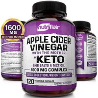 1600MG - Apple Cider Vinegar Capsules with Mother + Keto Diet Pills BHB Salts with MCT Oil - 120 Veggie Capsules - Best Ketosis, Detox, Cleanse Supplement, ACV Keto Pills Support for Women and Men