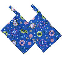 Wet Bags x2 - for Reusable Menstrual Cloth Pads and Cups - Sanitary Napkin Maternity Mama Pads - Incontinence Underwear or as Diaper Wet Dry Washable Storage Bag