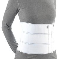 OTC Abdominal Binder, Chest Support Brace, Rib Fracture, Unisex, Three-Panel, White (Three-Panel), Small