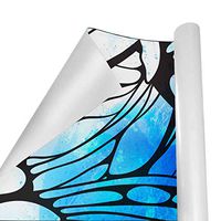 Gift Wrapping Paper Roll Blue Butterflyfor Birthday,Holiday,Wedding,Baby Shower Gift Wrap - 3Rolls - 58inch x 23inch Per Roll