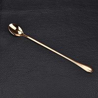 Long Handle Spoon, Sacow Stainless Steel Round Pointed Spoons Ice Cream Cocktail Tea Spoons Coffee Soup Spoons 23cm (B)