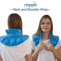 Heated Aromatherapy Neck & Shoulder Wrap Microwavable for Tension Relief Therapy and Reducing Muscle Pain with Light Scent, Hot & Cold Weighted Pad Filled in Lavender & Other Herbal Mixture (3.5lbs）