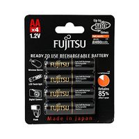 Fujitsu Ready-to-use AA Rechargeable Battery NiMH 1.2V Min. 2450mAh x 12 Batteries