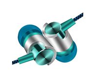Earbuds/Earphones/Headphones QUNANEN Universal 3.5mm in-Ear Stereo Earbuds Earphone with Mic for Cell Phone (Blue)