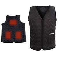 QTMY Washable Electric Heated Vest Keep Warm Jacket for Mens Body Warmers Adjustable USB Charging Heated Clothing Powered by Power Bank