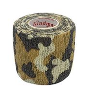 Gentle Meow 3 Rolls 2 Inches X 5 Yards Elastic Self Adhesive Bandages for Sports, Brown Camo