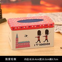 T-ZJHC Roll Paper Tissue Box Home Living Room cored Tray Paper roll Tray, deep Purple I Love London