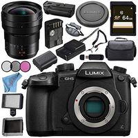 Panasonic Lumix DC-GH5 DC-GH5KBODY Mirrorless Micro Four Thirds Digital Camera + Panasonic Leica DG Vario-Elmarit 8-18mm f/2.8-4 ASPH. Lens + Panasonic DMW-BGGH5 Battery Grip Bundle