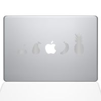 The Decal Guru Fruit Lineup MacBook Decal Vinyl Sticker - 15" MacBook Pro (2015 & Older) - Silver (1336-MAC-15P-S)