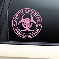 Nashville Decals Zombie Outbreak Response Team Vinyl Decal Laptop Car Truck Bumper Window Sticker - Pink