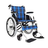 Wheelchair Medical Equipment Aluminium, Self Propel with Handbrakes，Net Weight 11.5kg，Blue, Suitable for Handicapped and Disabled Users Walker Assist Devices