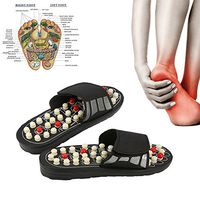 Massage Slippers with 41 Acupressure Points, 180 ° rotatable Magnetotherapy Tai Chi Massage Shoes to Reduce Foot Pain for Men and Women (38-39(White))