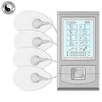 NK10AB (Silver) HealthmateForever 10 Modes Best Muscle Simulator tens EMS nmes Unit Machines Electric Electronic Pulse Massagers for Back Neck Shoulder Knee Legs Body Pain tmj Replacement Pads