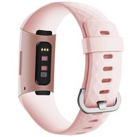 Goosehill Band Compatible for Fitbit Charge 3, Silicon Wristbands for Charge 3 SE Advanced Fitness Tracker, Adjustable Replacement Sport Strap for Women Men Pink
