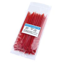gu6uesa8n Nylon Cable Zip Ties, Heavy Duty 6 Inch 100 Pieces Ultra Strong Plastic Wire Ties, Self-Locking Tie Wraps with 50 Pounds Tensile Strength Red