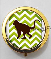 BlackKey Animal Monkey 3-Compartment Decorative Pocket Gift Box Case Organizer for Pill, Color 2 -1781