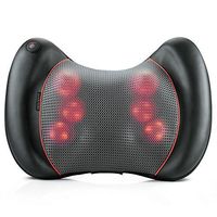 Brookstone Shiatsu 3D Lumbar Massager with Heat, Connected via a wire cable – NON-WATERPROOF massager