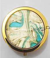 BlackKey Marble Print 3-Compartment Decorative Pocket Gift Box Case Organizer for Pill, Color 2 -963