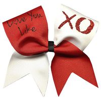 Love You Like XO Cheer Bow