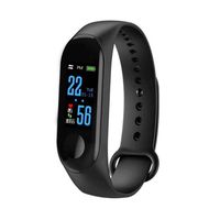M3 Intelligence Bluetooth Health Wrist Smart Band Watch Monitor/Smart Bracelet/Health Bracelet/Activity Tracker/Smart Fitness Band Compatible for All Androids and iOS Phone/Tablet (Black)