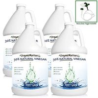 Vinegar 30% Industrial Concentrate, Pure Non-GMO Kosher All-Purpose Home & Garden Vinegar, Eco-Friendly, Includes Heavy- Duty Sprayer (1-Case of 4 Gallons)
