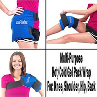 COOL + RELIEF WWW.COOLRELIEF.NET - Medical Grade Reusable Ice Pack - Flexible Gel Pack - Soft Compression Wrap - for Wrist, Elbow, and Ankle Injuries and Pain Relief (11" x 12" - Single Pack)