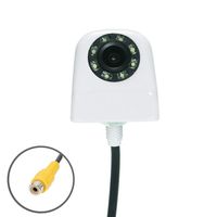 Sunsweet Vehicle Backup Camera Reverse Car Rear View Backup CCD Camera with 8 LEDs Night Vision Waterproof Wide Angle Universal Front/Side/Rear Parking Camera (White)