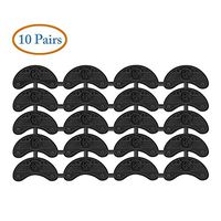 10 Pairs Heel Plates Shoe Heel Taps Heel Repair Pad Replacement with Nails, Black